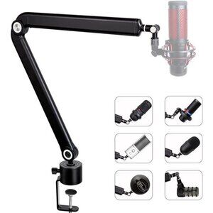 Mic Stand Boom Arm - Compatible with HyperX QuadCast, 360° Rotation Mic Stand